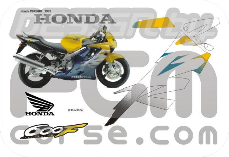 kit adesivi honda cbr 600f del 99
